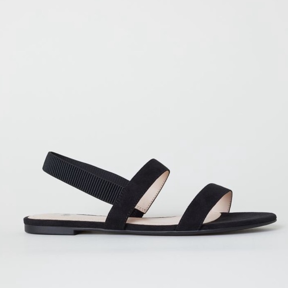 SOLD h& m- minimal black strapped sandals - Picture 2 of 8